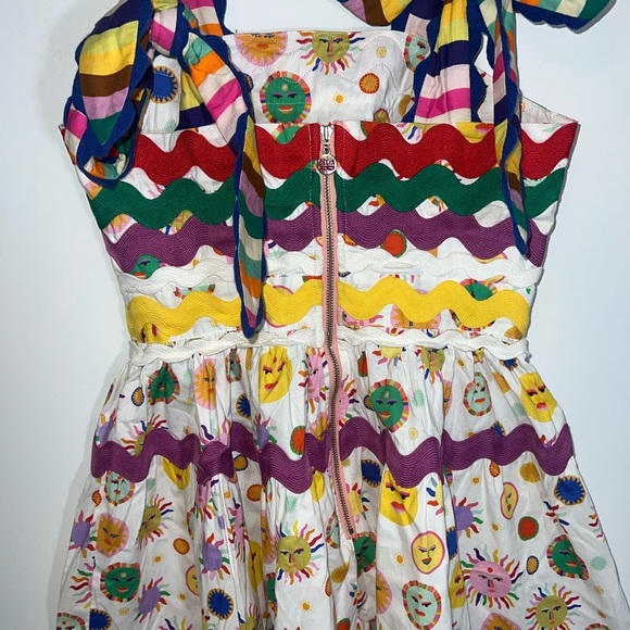 CeliaB Suhail Dress Sun Moon Print Astronomy Kitschy Whimsical Colorful dress xs - Picture 10 of 14